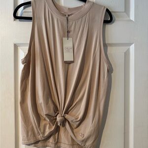 CALIA by Carrie Underwood Women's Beige Knot Tank Top